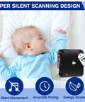 Baby sleeping beside Silent Sweep Clock Movement Replacement With Snap In Type Quartz Wall Clock Mechanism 8mm Shaft