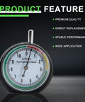 Slick Stainless Steel Tire Tread Depth Gauge with dial measuring 0-11mm for quick rubber wear checks.