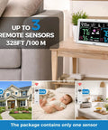 Must Have All In One Weather Console With Atomic Clock And Wireless Indoor Outdoor Monitor for Humidity and Temperature on table