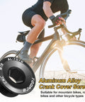 Two Pack M19 Bike Crank Cover Screws Aluminum Alloy Crank Fixing Bolts For Mountain Bike Crankset Arm Chainring Screws Black