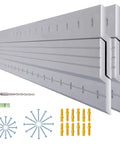 Rock Solid Forty One Inch French Cleat Hanger Kit With Heavy Duty Aluminum Z Clips showing brackets, screws, and mounting tools.