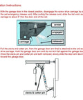 Installation instructions for Premium Screw Drive Carriage for most garage door openers with diagrams of steps 1 and 2.