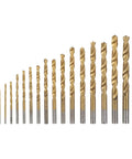 Rock Solid 19 Piece Cobalt High Speed Steel Drill Bit Set For Metalworking Pros Who Need Precision Cutting Power On Hardened Materials With Super Low Resistance And Long Lasting Performance To Get The Job Done Right. 19 gold twist drill bits