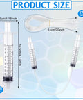Hands On Hydraulic And Pneumatic Kit With 48 10ml Syringes And 24 Clear 20 Inch Vinyl Tubes For DIY Projects Classroom Labs And Engineering Experiments displayed.