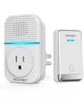 Wireless Doorbell Kit With Plug Through Design IP66 Waterproof 1300 Feet Range Cordless Chime 60 Ringtones And 5 Level Volume 0 To 110 dB Doorbell For Home Or Classroom