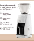 Premium Black Conical Burr Coffee Grinder Crafted For On Point Espresso Pulls Featuring Slick Micro Dial Controls A Top Shelf Build That Always Delivers The Goods For Real Coffee Heads, 40mm conical steel burrs.