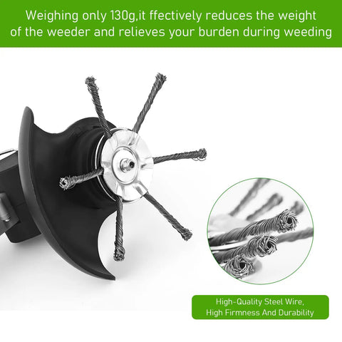 Beefy Steel Wire Grass Trimmer Head Replacement For Lawn Mowers Universal Brush Cutter With Six Blades 6 Inch Weed Cutter