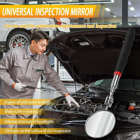 Extendable Magnetic Pickup Tool Set With 22 Lb Pull, Telescoping Magnet Stick And 360 Degree Swivel Inspection Mirror, Heavy Duty Reach For Grabbing Tools And Metal Parts, No Brainer Gift For Men And Dad, 2 Pack