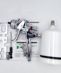 Professional Grade Automotive Spray Gun Bad Boy High Atomization Topcoat Applicator With 1 3 Mm Nozzle, 600ml cup and instruction manual.