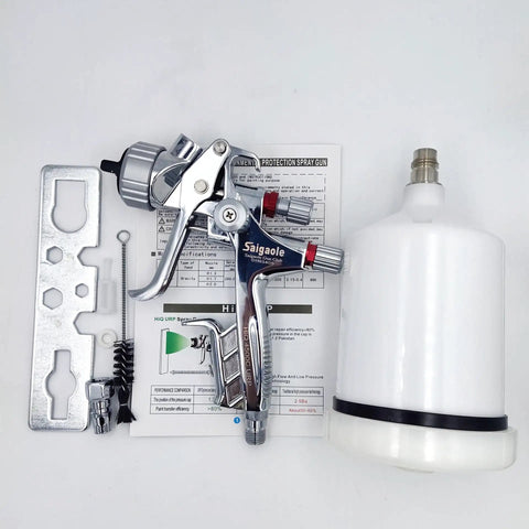 Professional Grade Automotive Spray Gun Bad Boy High Atomization Topcoat Applicator With 1 3 Mm Nozzle, 600ml cup and instruction manual.