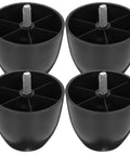 4 Pack Round Furniture Legs Replacement Feet For Sofas Chairs Cabinets And Tables Adjustable Black Plastic And Zinc Alloy Leg Replacement Easy Install No Tools Needed Protective And Versatile Home Upgrade