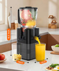 This Super Quiet 400W Cold Press Juicer Boasts A Massive 5.8 Inch Wide Chute For Fast And Easy Prep, 16.5 inch tall.