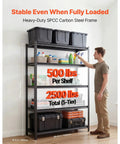 Beefy Heavy Duty Industrial Metal Storage Shelving Unit 5 Tier Adjustable Rack With 2500 Lbs Capacity in use
