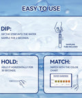 Instructions for using Hard Water Test Strips Kit With 200 Strips And Sample Tube For At Home DIY Water Testing