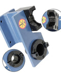 Universal CNC Tool Holder Tightening Fixture For Worktable Lightweight Compact Clamp For Horizontal And Vertical Tooling Rock Solid Tooling Jig That Fits Workbenches And Tool Carts Easy Setup And Steady Clamping, blue metal clamp