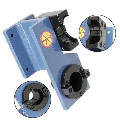 Universal CNC Tool Holder Tightening Fixture For Worktable Lightweight Compact Clamp For Horizontal And Vertical Tooling Rock Solid Tooling Jig That Fits Workbenches And Tool Carts Easy Setup And Steady Clamping, blue metal clamp