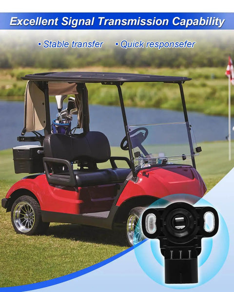 Red golf cart on green field with Throttle Position Sensor For Golf Cart Fits G29 Drive 2 Drive 3 Electric 2017 And Up inset image