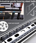 Close-up of 1 Pair Full Extension Ball Bearing Drawer Slides, Heavy Duty Side Mount Rails, 26 Inch Length 650mm, steel construction