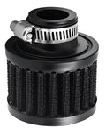 Black 18mm Cold Air Intake Filter For Cars And Motorcycles With Adjustable Clamp, High Flow Breather Filter, Turbo Vent Cleaner