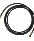 Pro Grade Heavy Duty Steam Hose for Steam Iron Replacement high temperature hose coiled in black with metal fittings