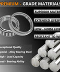 Premium-grade materials for Front Wheel Bearings And Seals Kit For Ford Explorer Sport Trac Ranger Mazda B2300 B2500 B3000 B4000 Mercury Mountaineer Front RWD High Quality Replacement Parts With Durable Seals Plug And Play Ready To Install.