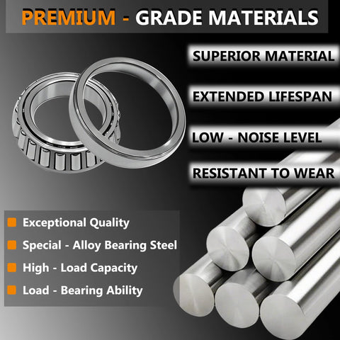 Premium-grade materials for Front Wheel Bearings And Seals Kit For Ford Explorer Sport Trac Ranger Mazda B2300 B2500 B3000 B4000 Mercury Mountaineer Front RWD High Quality Replacement Parts With Durable Seals Plug And Play Ready To Install.