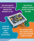 Image of Hot Air Balloon Festival 1000 Piece Jigsaw Puzzle With Easy Grip Pieces box with colorful puzzle piece background