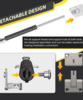 Heavy Duty Drop Down Gas Struts With 90 Degree Paging Axis Flush Gas Spring Hinge showing detachable design for easy installation.