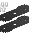 Two Pack EB 007 Seven And A Half Inch Edge Hog Built Tough Edger Replacement Blade For Black And Decker 2 In 1 LE750 LE710 LE760 EH1000 With Four Wear Indicators shown with four washers