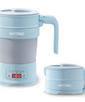 Travel Electric Kettle 700ML Foldable BPA Free Portable Kettle With Keep Warm And Delay Start 110V Blue, foldable and multifunctional