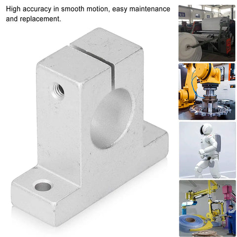 4 Pack 25mm Linear Rail Support Set For CNC Routers And 3D Printers, Aluminum Alloy Guide Rod Holder Kit For Precision, Low Friction, Vibration Reduction, Smooth Motion In DIY Automation Projects, single rail support block
