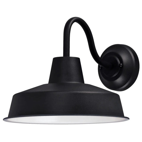Academy Style One Light LED Outdoor Wall Fixture with Cage Shade in Textured Black Finish, indoor safe, weather resistant