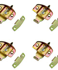 Heavy Duty Table Leaf Locks 4 Pack Gold Furniture Hardware Connectors With Mounting Screws For Extension Dining Tables and Conference Workstations, showing four sturdy brackets.