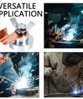 Magnetic Welding Ground Clamp 2 Pack Large with welding scenes showcasing heavy duty grounding magnet clamp in use