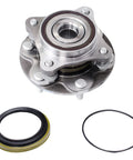 4WD Front Wheel Bearing Hub Set For Toyota 4Runner FJ Cruiser Tacoma And Lexus GX460 GX470 Replacement Wheel Bearings And Hub Assembly Pair, 2 Pack Ready To Install with seals and ring visible