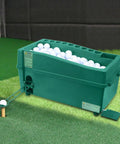 Automatic Golf Ball Dispenser For Practice With Smooth Release And Easy Refill System on green mat
