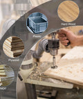 Heavy Duty 2 Pack Forstner Drill Bits Featuring Rock Solid Carbide Tips For Clean Hole Drilling In Hardwood Plywood Mdf And Plastic in action.