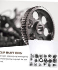 C Type Retaining External Snap Ring Kit In Carbon Steel Shaft Clips For Axles And Moving Parts With Smooth Surface Kit Display