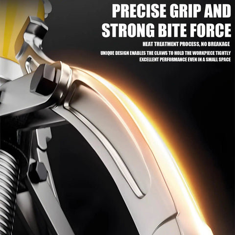 Badass Heavy Duty Hydraulic Gear Puller And Wheel Bearing Separator With Adjustable Tri Jaw Swivel Pump Head detailed view showcasing claw design for strong grip.
