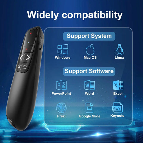 Game Changing Presentation Clicker for PowerPoint and Google Slides With USB Wireless Remote Laser Pointer Long Range 98ft compatible list