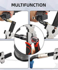 Close-up of Pro Grade 22-Piece MIG Welding Tools Kit showing multifunctional welding accessories in use