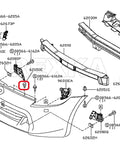 Diagram showing fender retainer clip positions for 45 Piece Wheel Well Opening Molding Clips And Fender Flare Retainer Kit For Nissan.