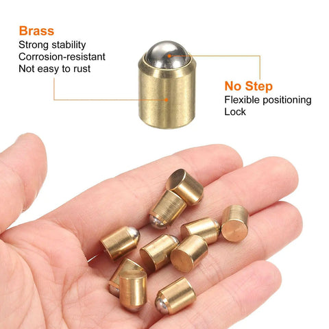 Top Grade Brass Ball Plungers For Cabinets And Doors Built Rock Solid With Slick Action Rust Proof Positioning Pins for furniture hardware in hand.