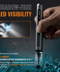 52 In 1 Electric Screwdriver Kit Cordless Mini Power Driver with LED light used for electronics repair.