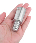 Super Handy 2 Piece American Threaded Pole Connector Kit For Mops And Brooms With Durable Aluminum Tip Fits Wooden Iron Handles Easy Fix For Home Repairs, silver aluminum threaded connector in hand