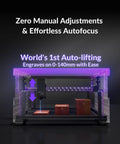 Vision Pro Laser Cutter And Engraver With Air Assist HD Camera Auto Lifting And Full Enclosure Delivers 60W Like Cutting Power