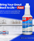 Grout Cleaner 2 Pack With Stand Up Brush Attachment For Heavy Duty Stain Removal In Bathrooms Showers Ceramic Porcelain Tile