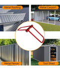 Dual Stage Hand Seamer for Standing Seam Roofing Quickly Bends 90 Degrees and Seals 180 Degrees in One Pass Vertical Seams Tool for Sheet Metal in use with roofing, carport, fence, and shed