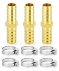 Half Inch Brass Hose Barb Fittings With Quick Connect Clamp Kit Three Pack For Water Fuel And Air Lines Repair