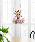 Diamond Painting Hanging Pendant Kit For Adults DIY Acrylic Rhinestone Sun Catcher with Giraffe Design in window decor
